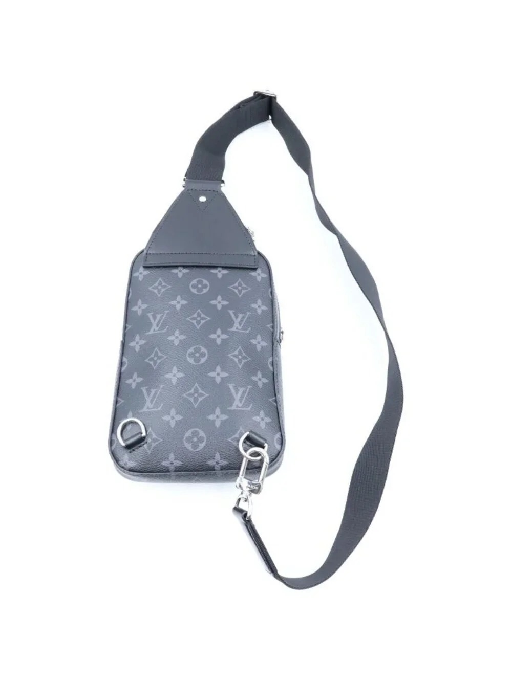 Louis Vuitton Monogram Eclipse Avenue Sling Bag PM Black Leather